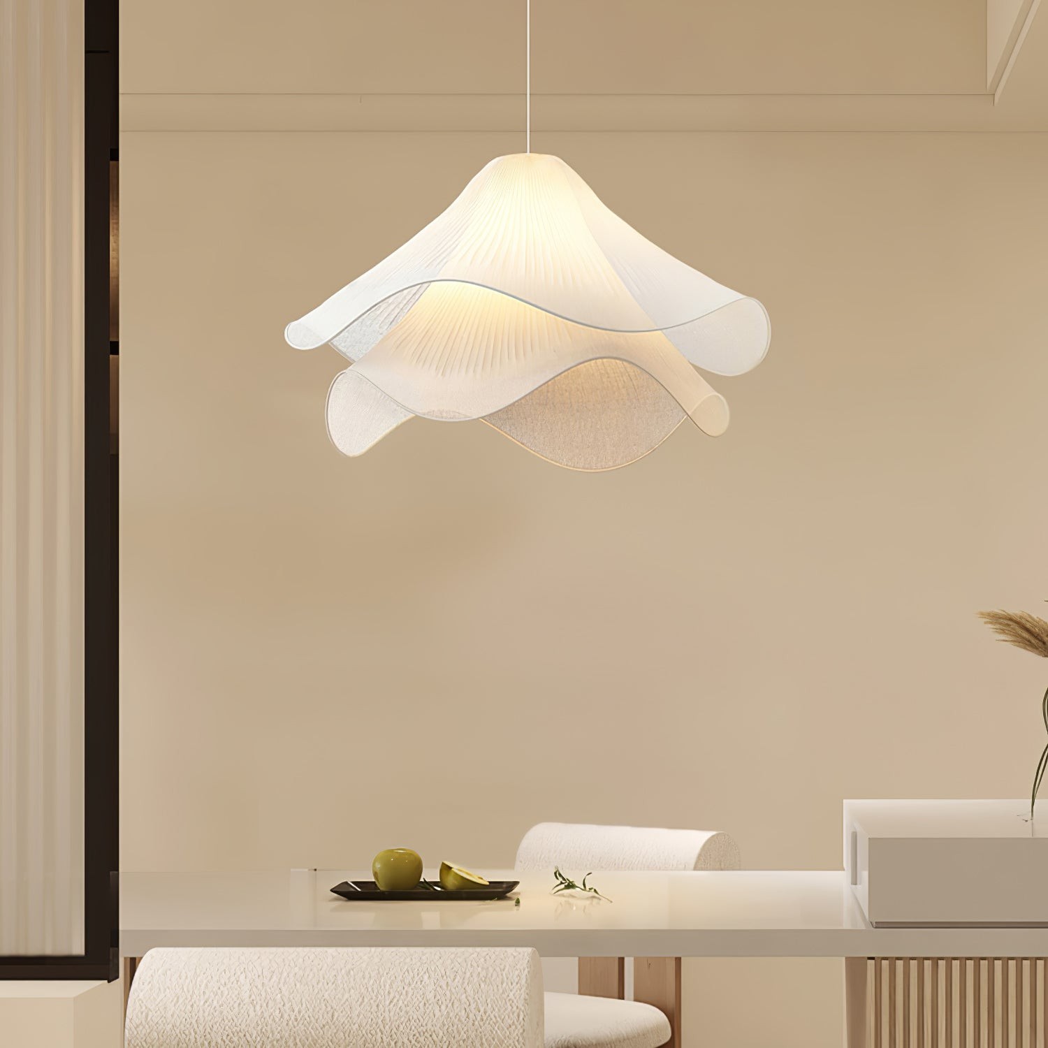 Ethereal Draped Shade Pendant Light – Modern Ambient Light for Bedrooms & Lounges K1192