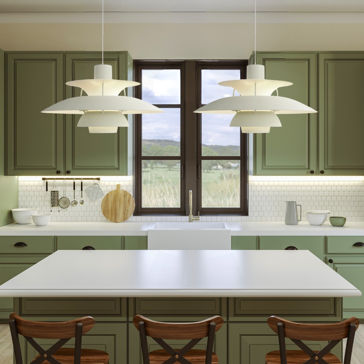 Scandinavian Multilayer Metal Pendant Light K84