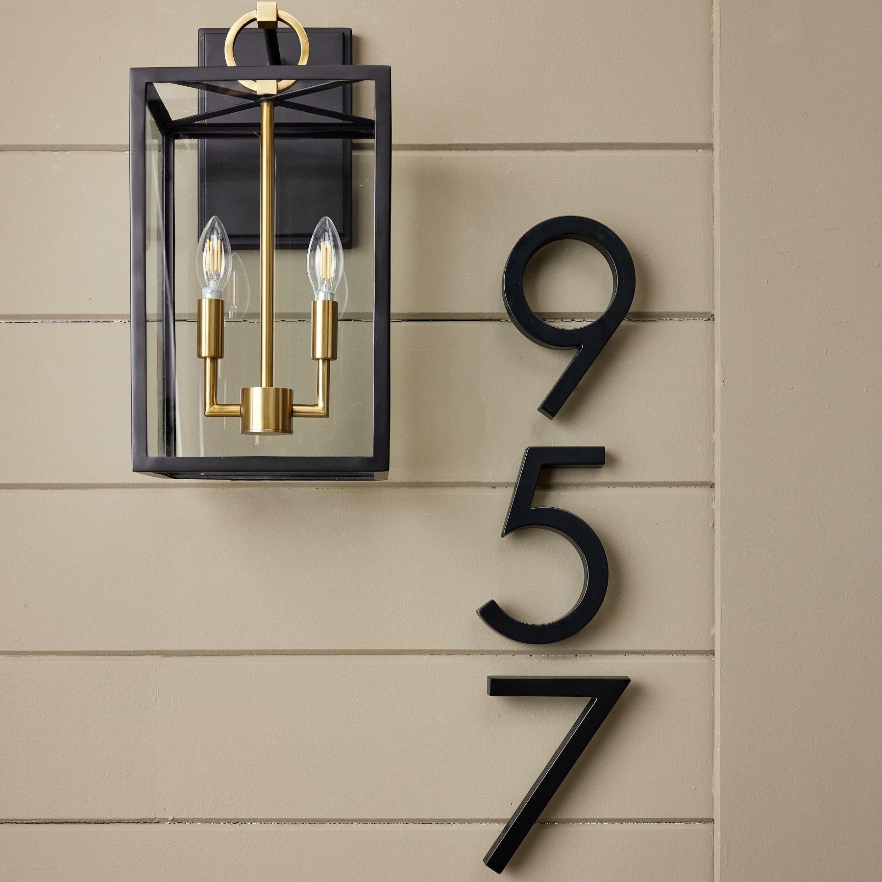 Ferrix Modern Glass and Iron Outdoor Wall Lamp - Stylish Exterior Lighting for Porch K1360