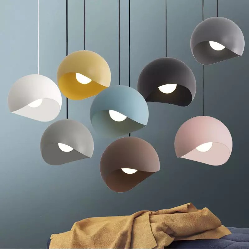 Scandinavian Macaron Eggshell Ball Pendant Light K123