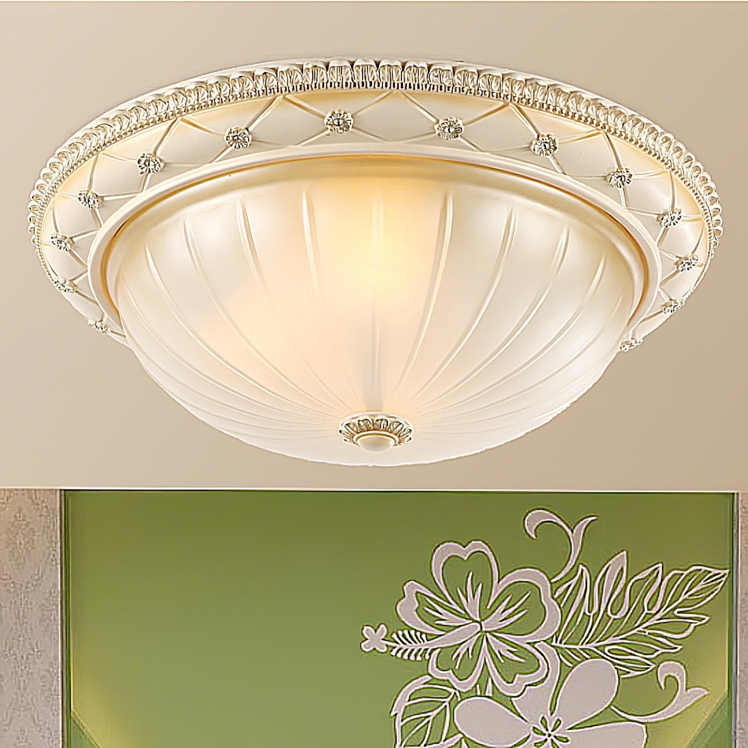 European Vintage Style Resin Ceiling Light for Bedroom K371