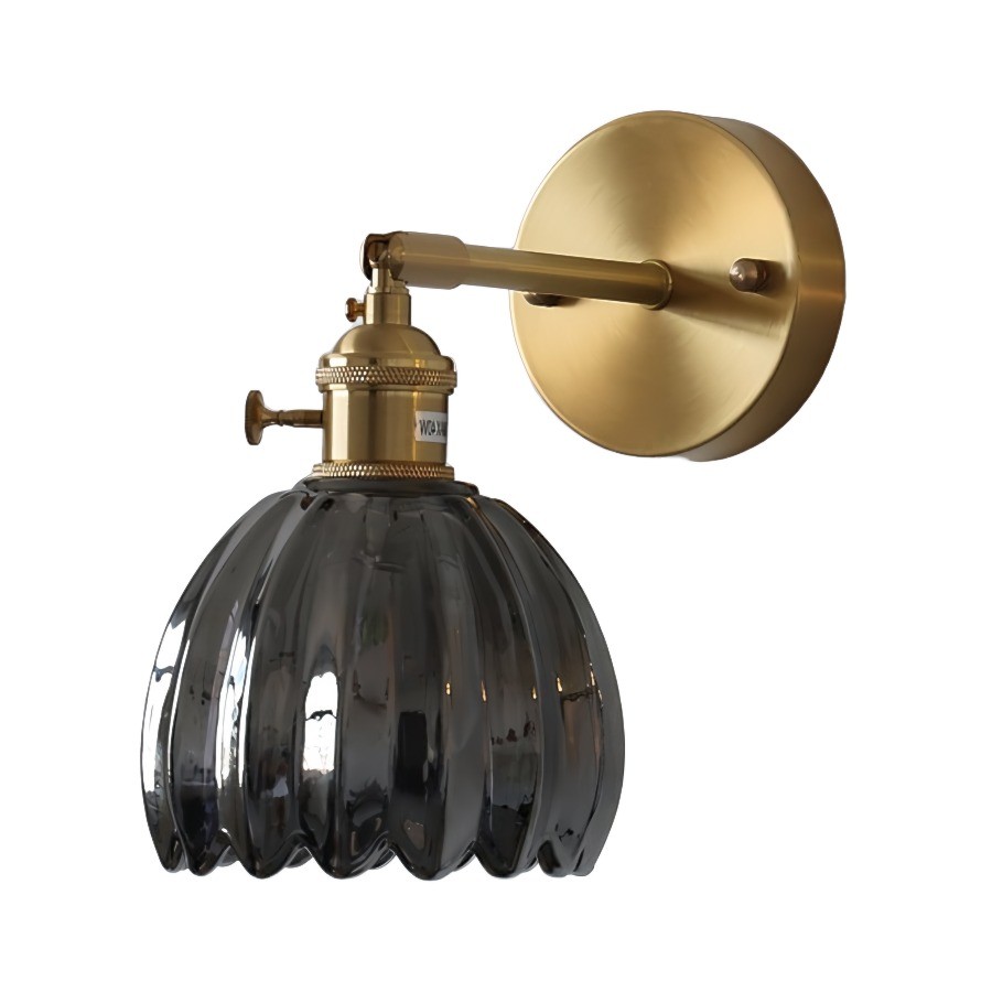 Antique Brass Tulip Glass Wall Light K122