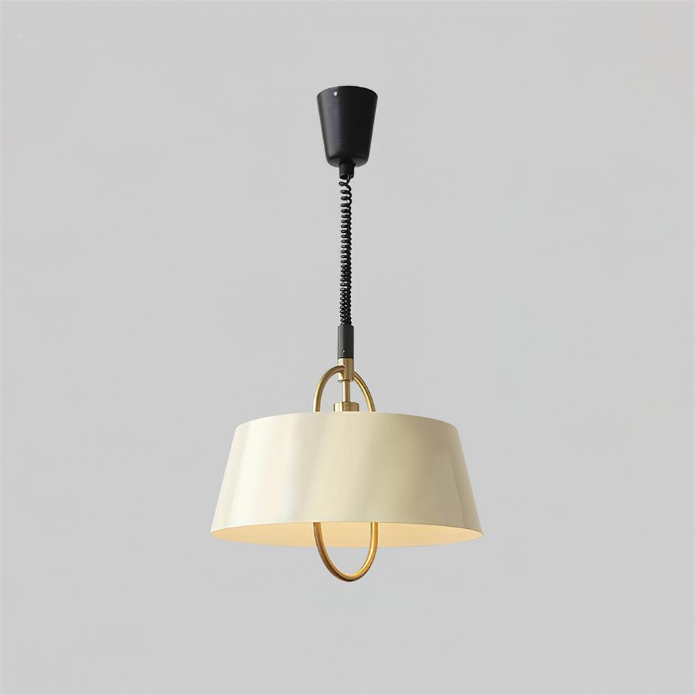 Retro Classic Drum Shaped Retractable Metal Pendant Lamp K233