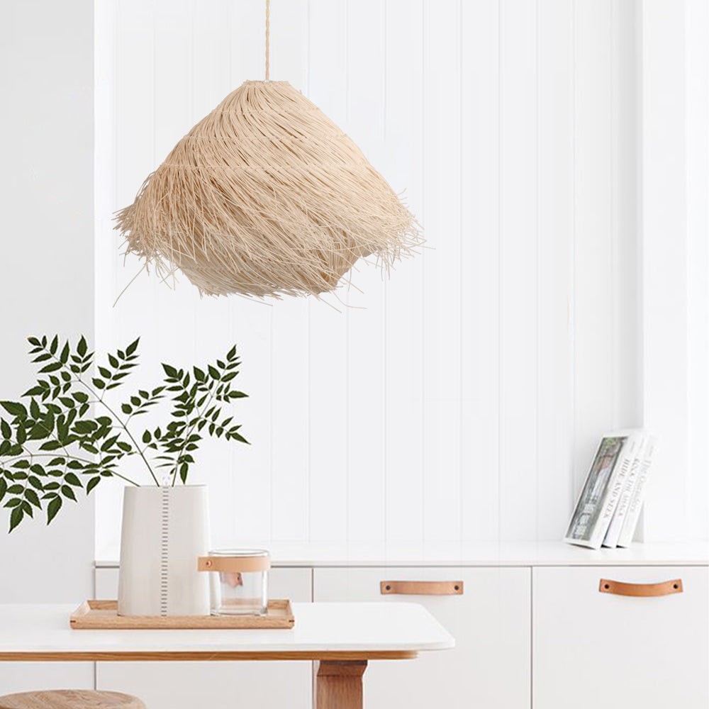 Boho Style Nest Rattan Pendant Light K44