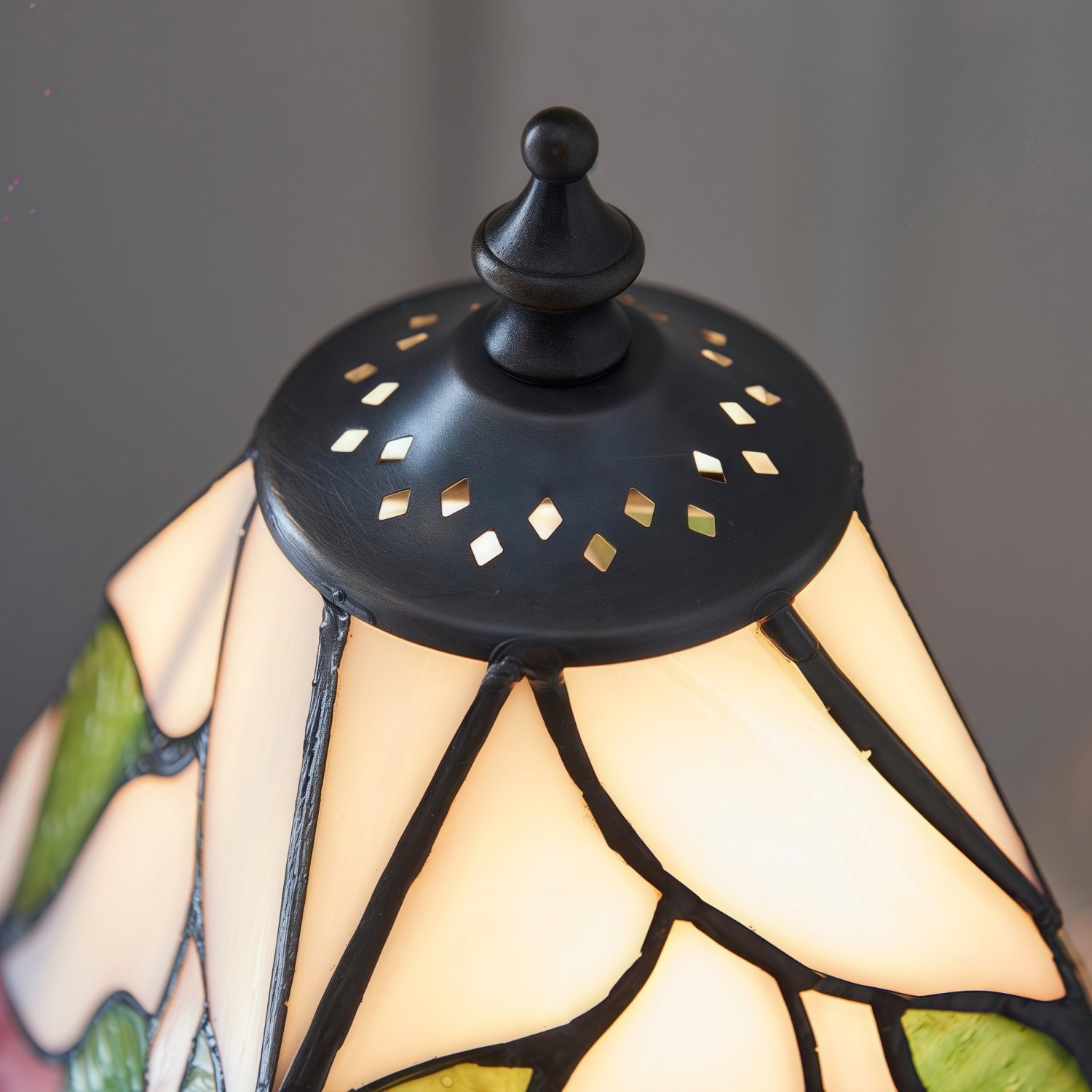 TF Botanica Decorative Table Lamp - Colourful Floral Glass Lamp for Cozy Interiors K1972