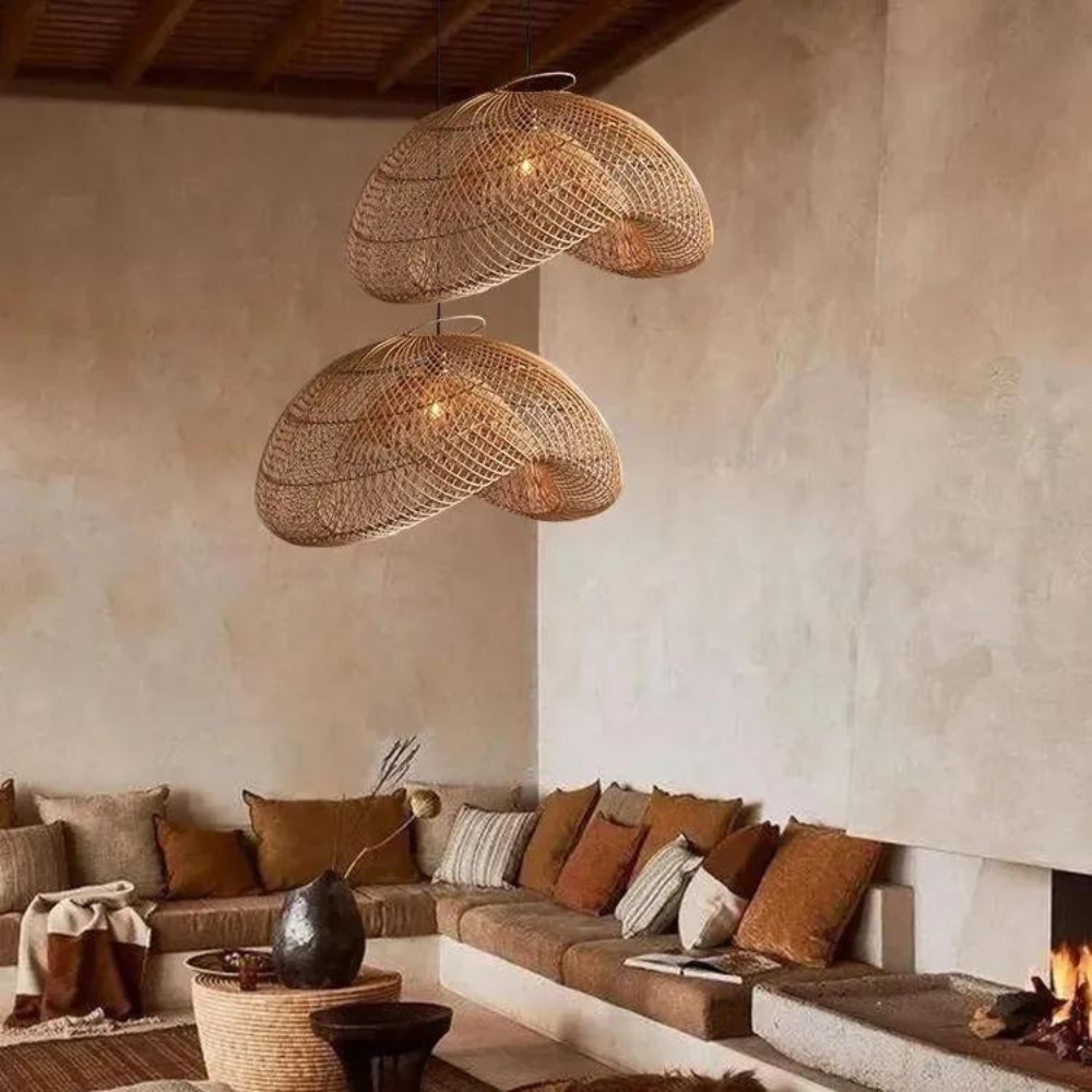 The Alluring Wabi-Sabi Rattan Essence Pendant Lamp D832