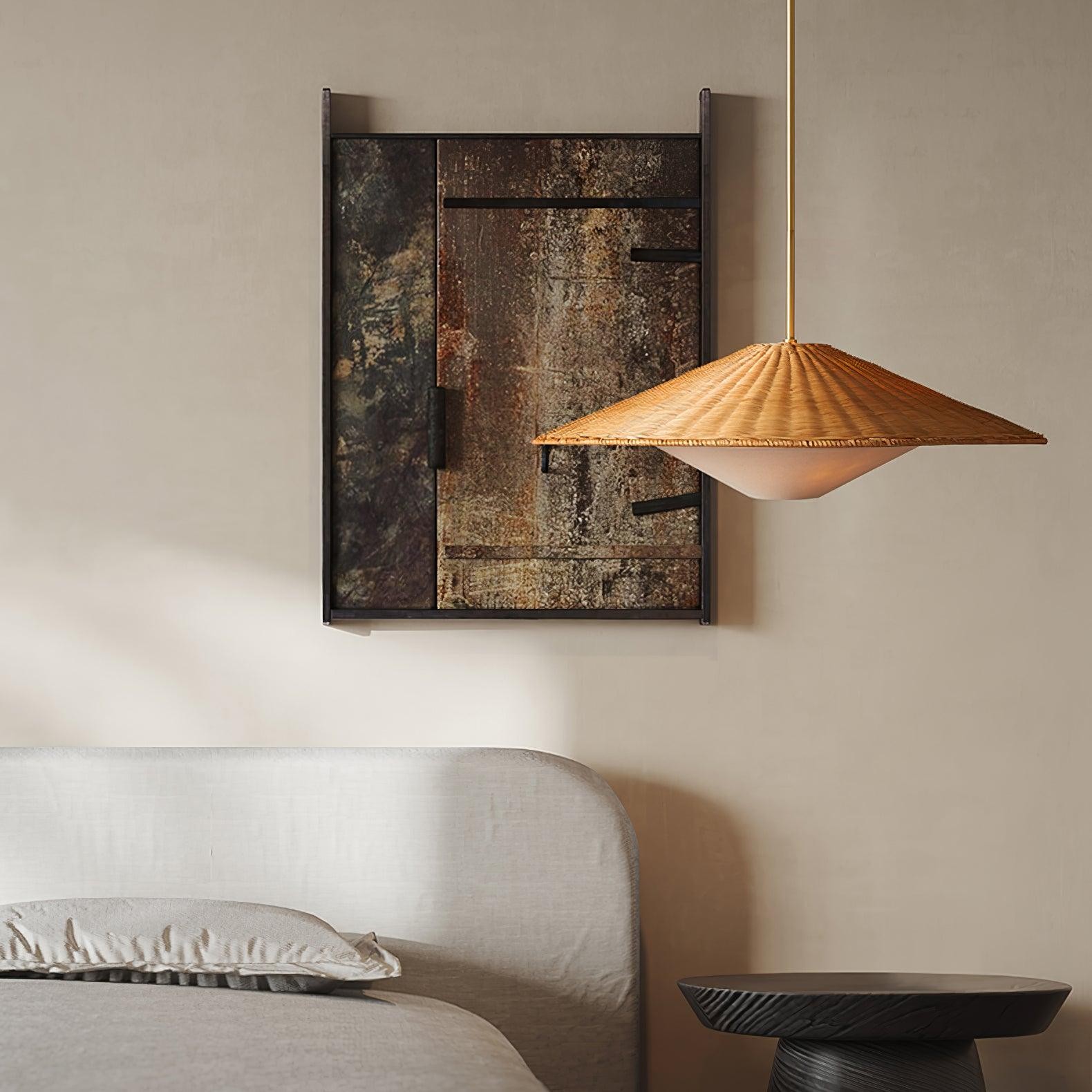 Rattan Hat Pendant Light Suitable For Living Room K612