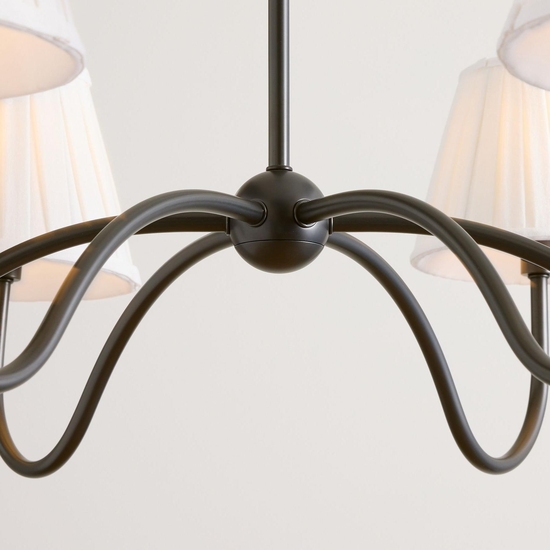 Luvora Round Pleated Shade Chandelier – Elegant Iron & Fabric Lighting for Dining & Living K1305