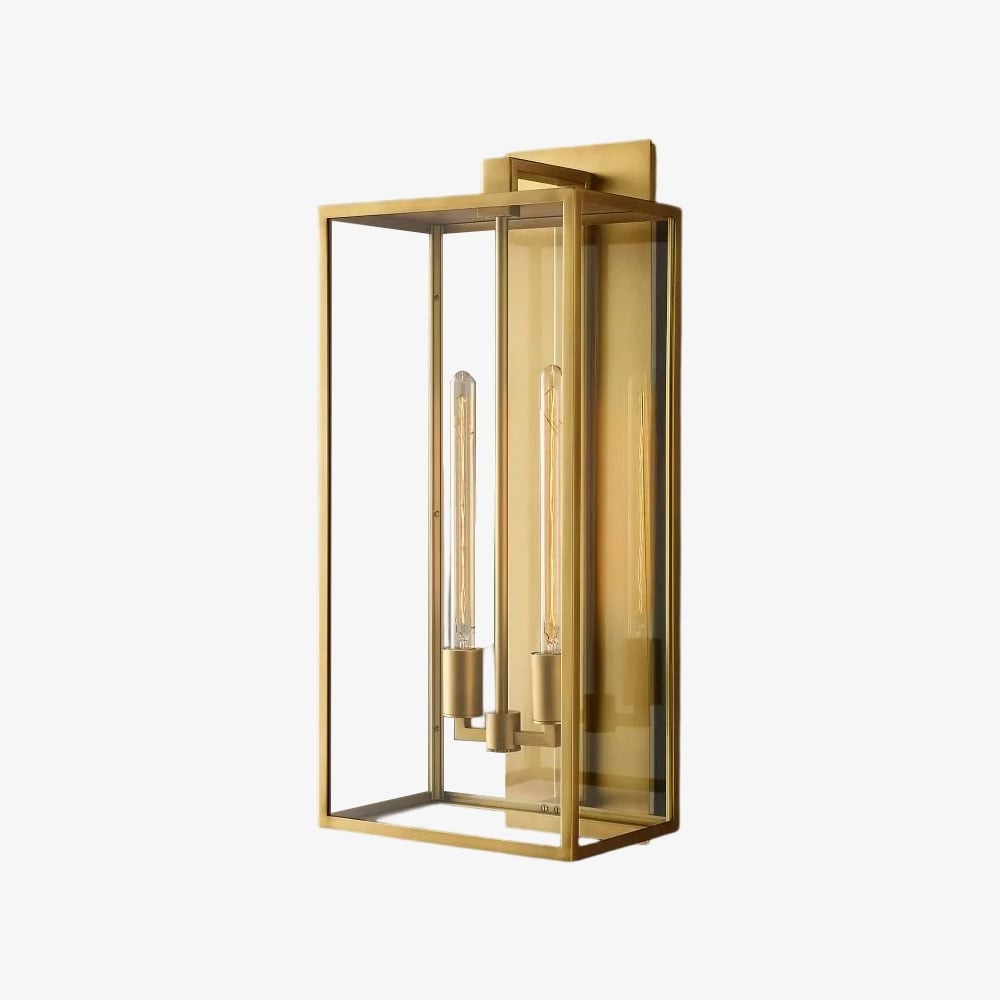 Classic Beckman Vintage Wall Sconce - Steel & Glass Linear Design K1589