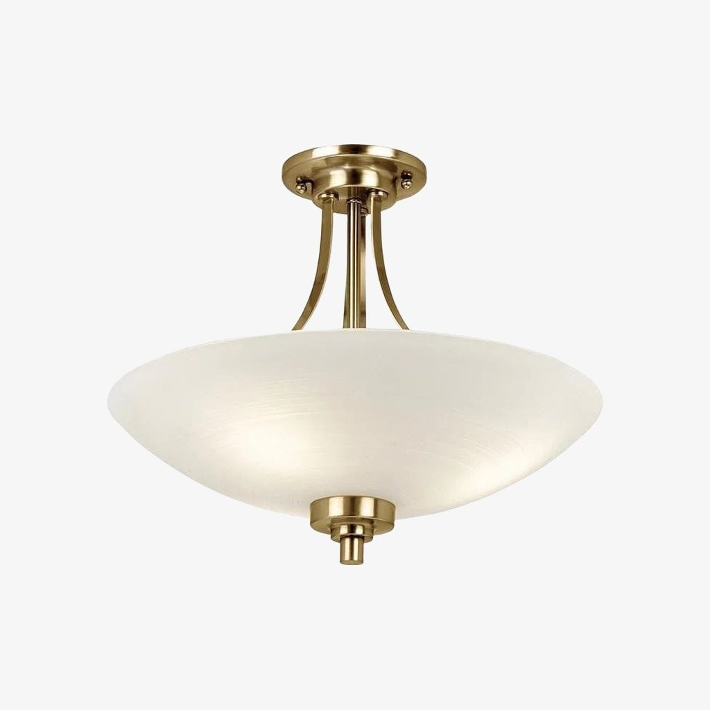 Lunetal Timeless Three-Arm Structure Semi Flush Chandelier - Vintage Pendant Light for Bedroom K1806