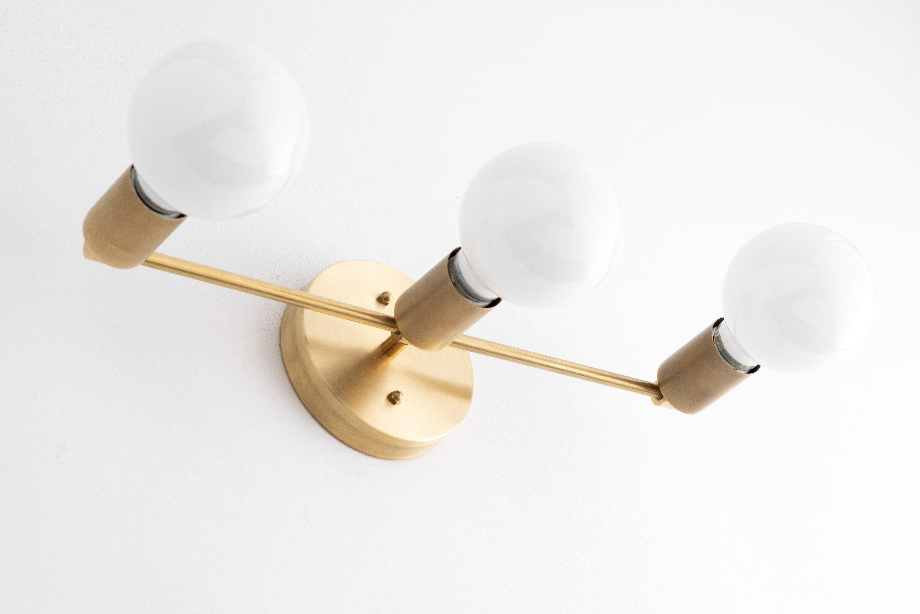 Glorica Glass Mid Century Modern Vanity Light - 3 Light Wall Fixture K1548