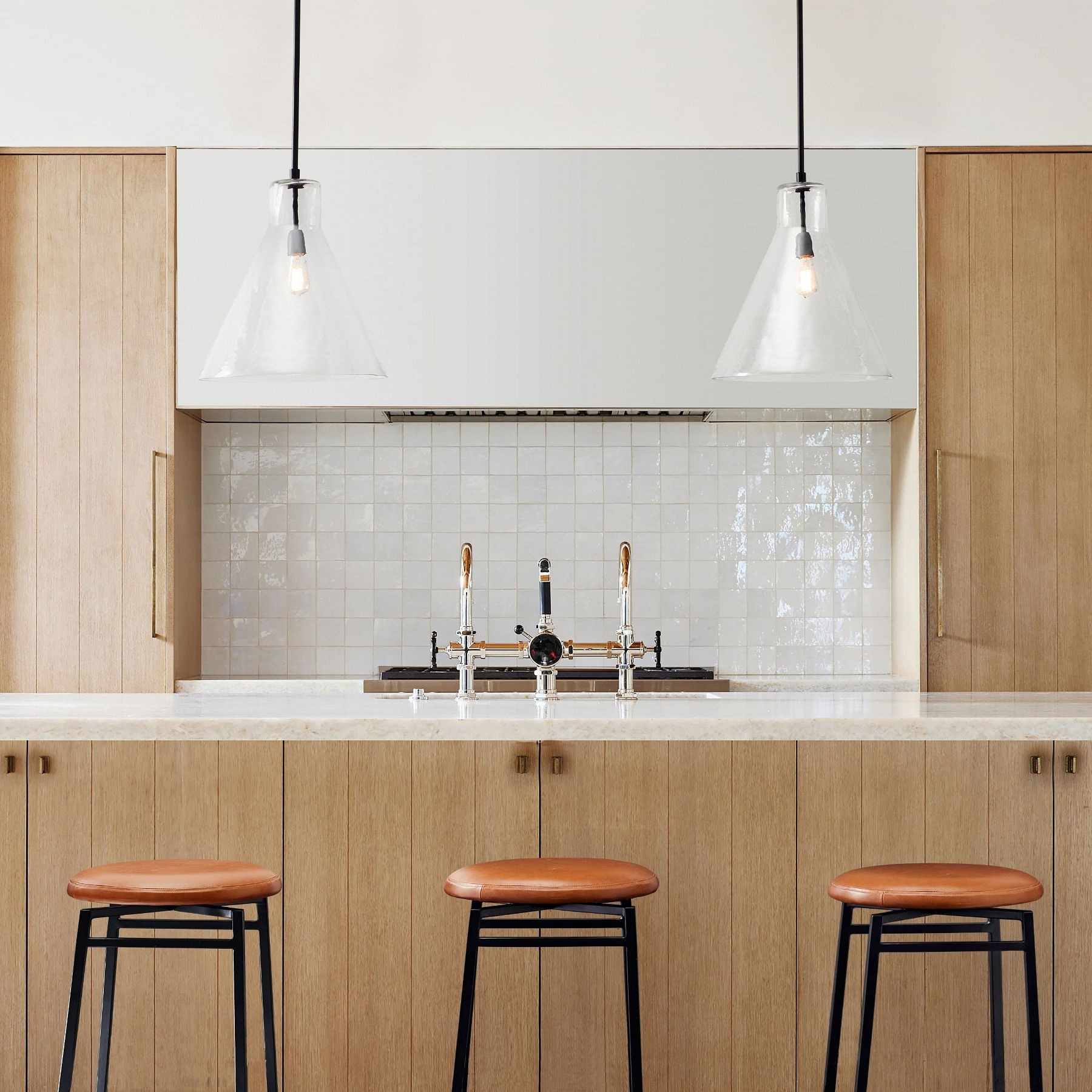 Glavira Modern Glass Pendant Light - Stylish Hanging Lamp for Dining Room K1313