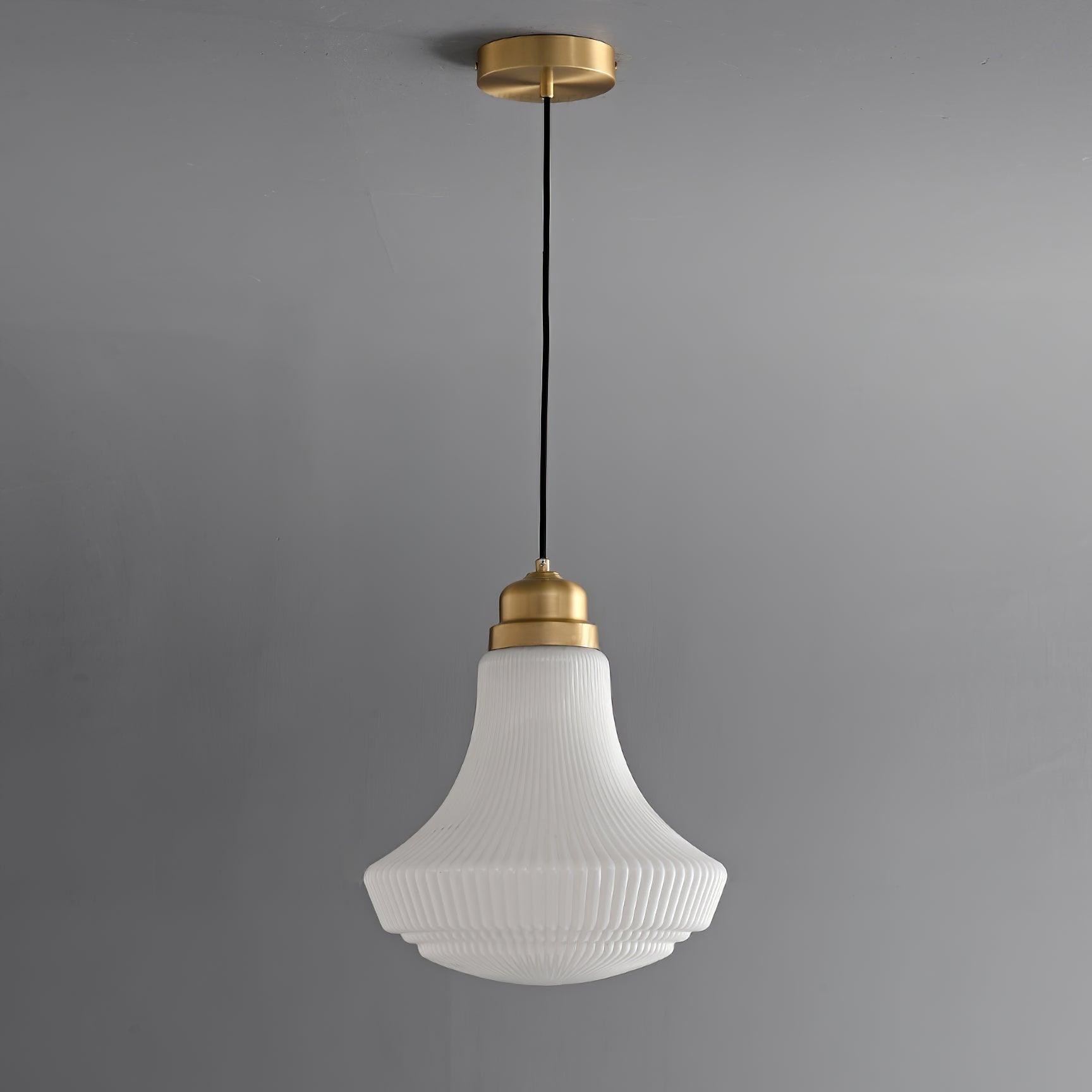 Classical Brass Alabaster Glass Pendant Lamp K659