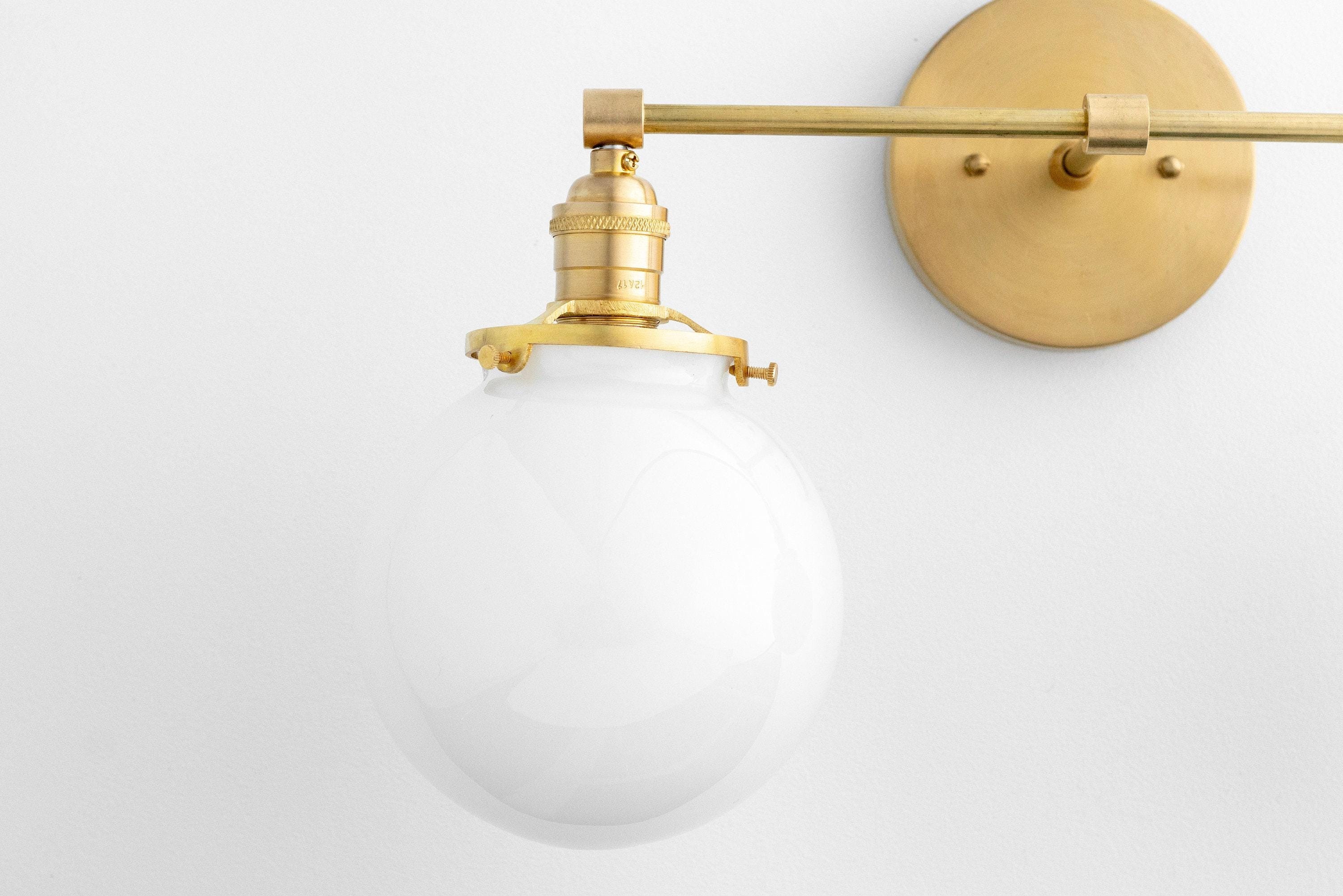Lumio Globe Glass Globe Vanity Light - Modern Two Light Bathroom Sconce K1432
