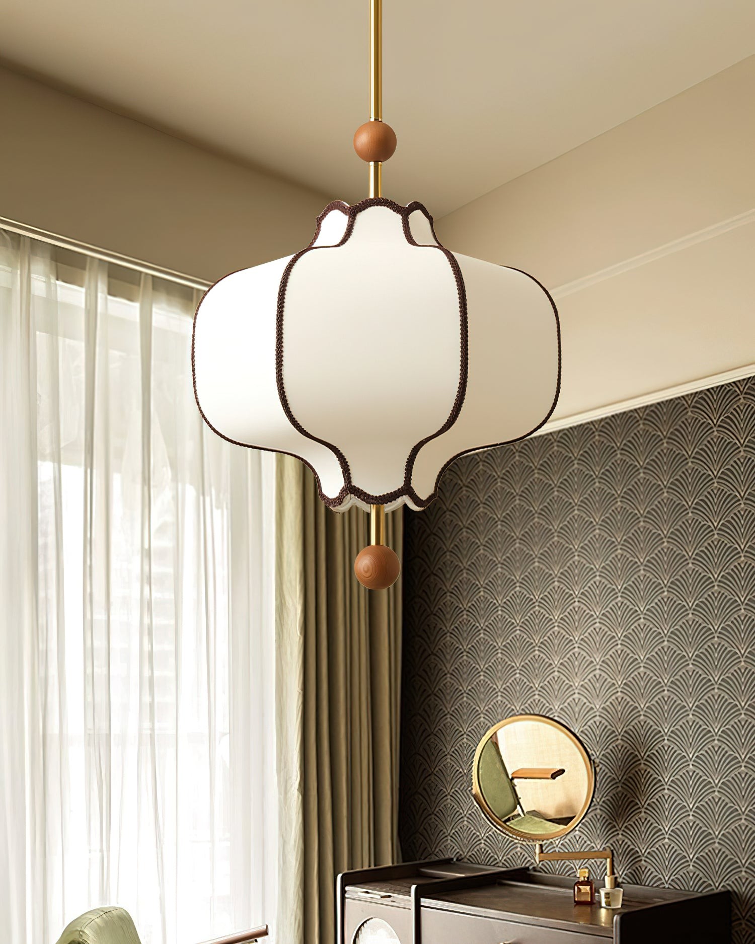 Vintage Textured Fabric Pendant Light K444