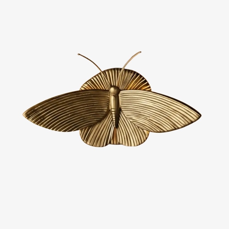 Mothriel Moth-Inspired Metal Wall Sconce - Artistic Vintage Wall Light for Bedroom K2287