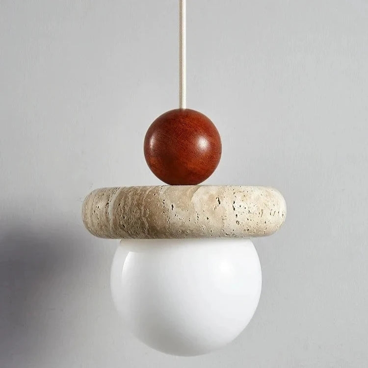 Cream Travertine Pendant Lamp D926