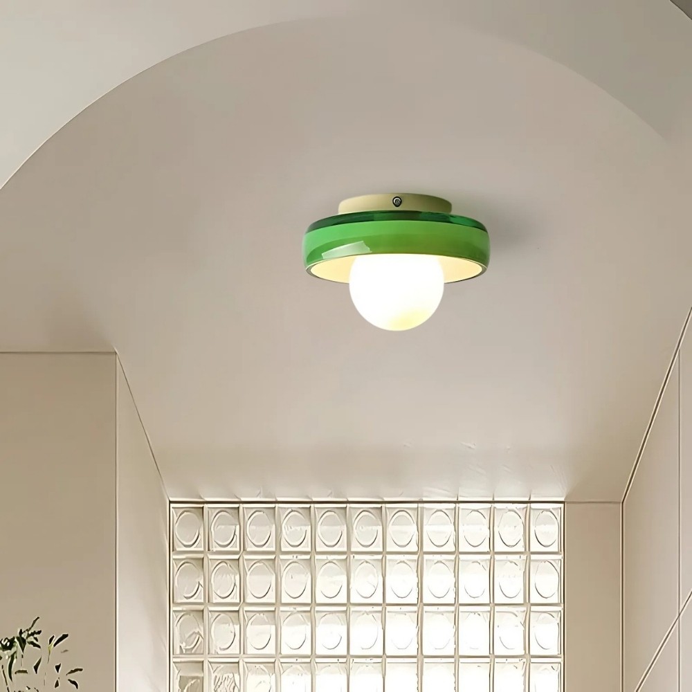 Colorful Glass Disc Orb Ceiling Light For Hallway K925