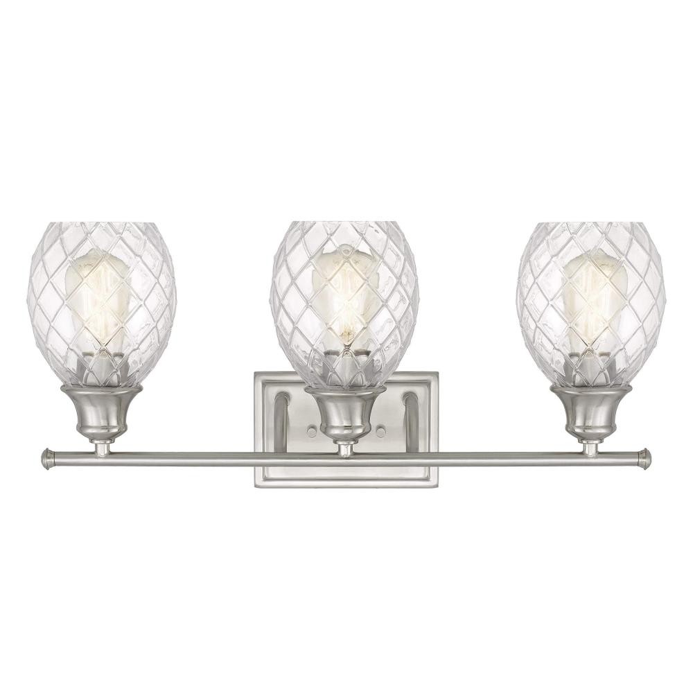 Modern Farmhouse Brushed Nickel Glass Wall Light K107