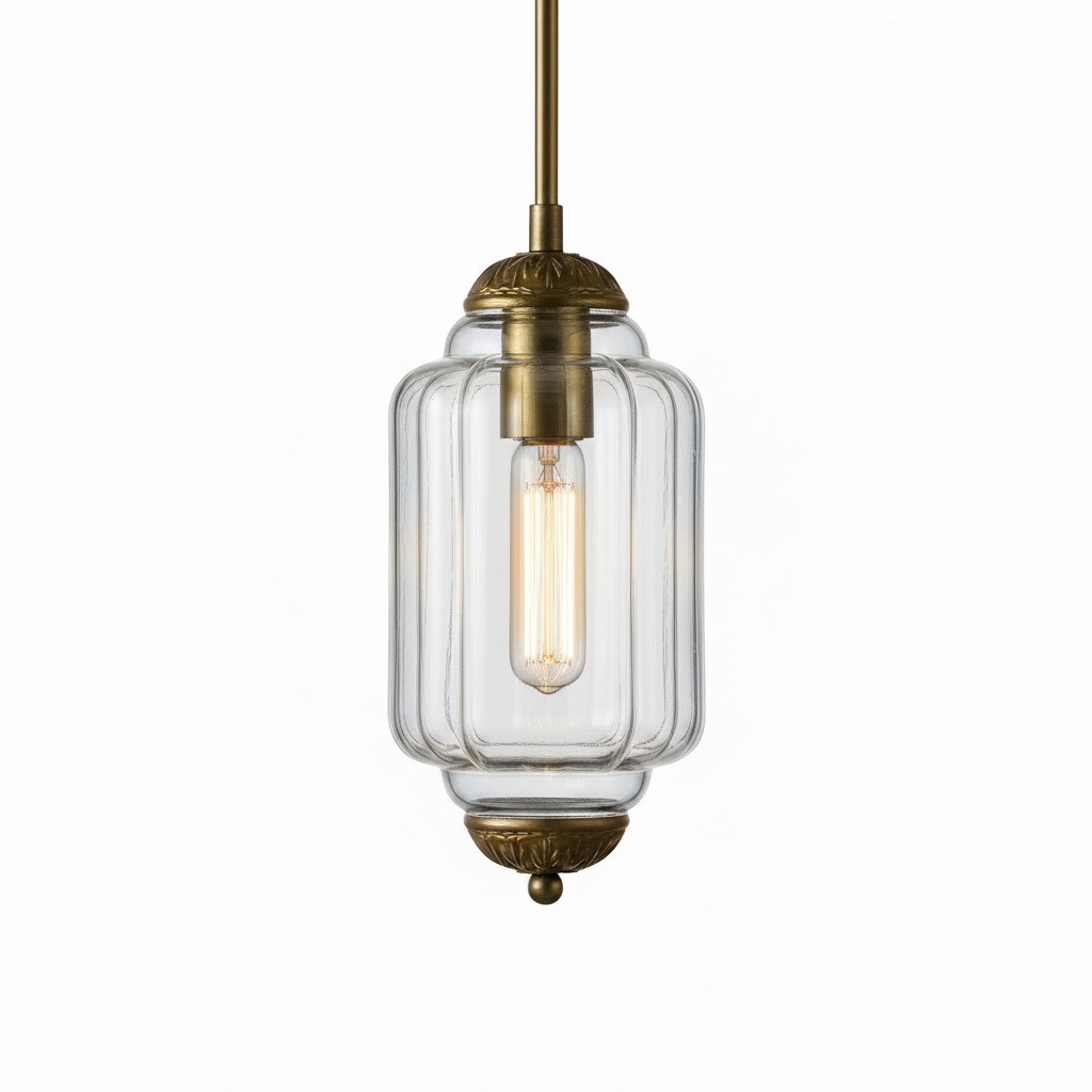 Eloise Simple Glass Irregular Lantern Pendant Lamp K836