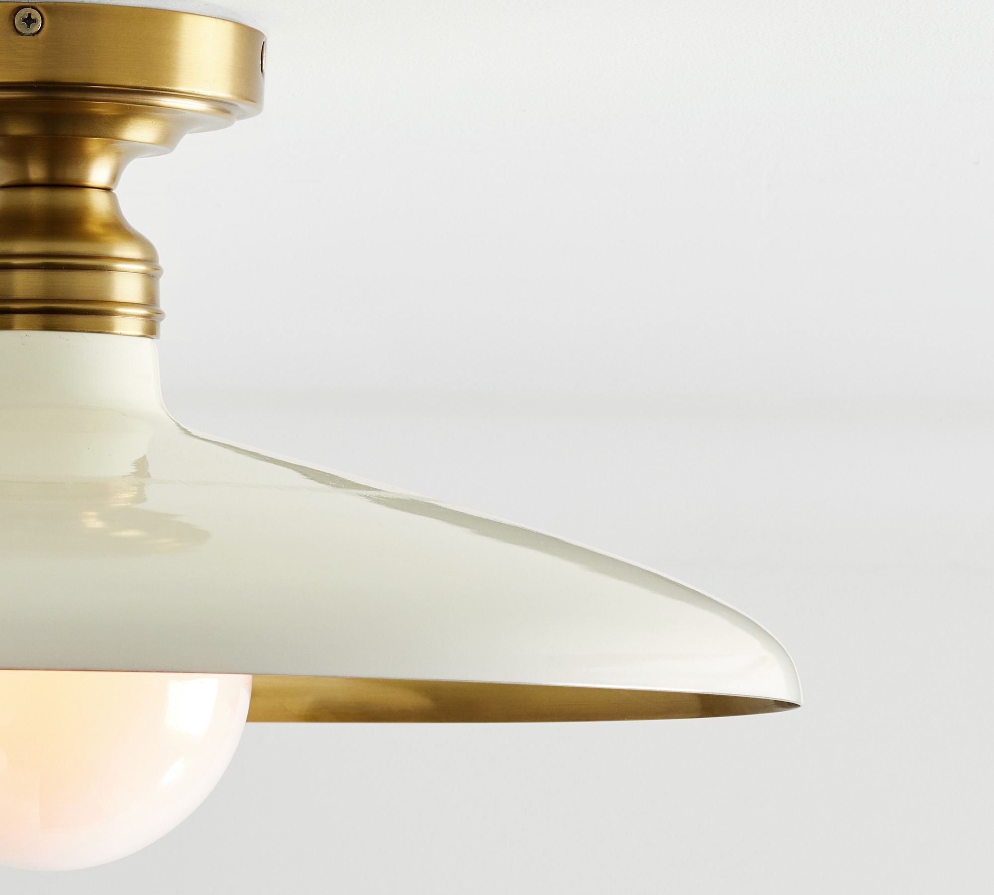 Forvara Farmhouse Metal Flush Mount Light - Black or White Ceiling Lamp K1332