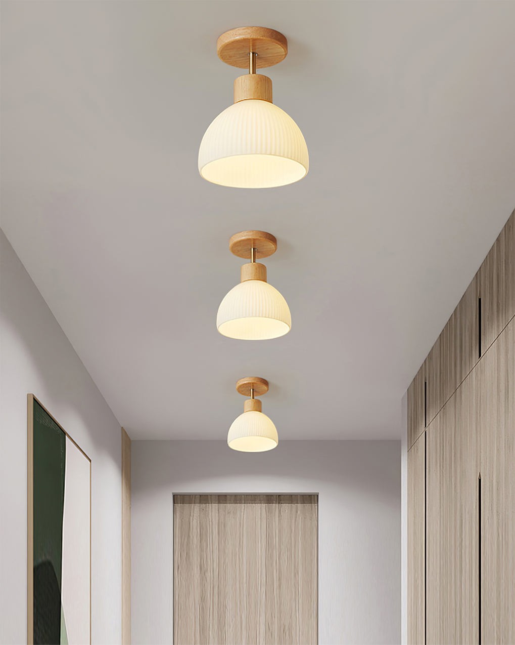 Nordic Wood Style LED Ceiling Lamp K270