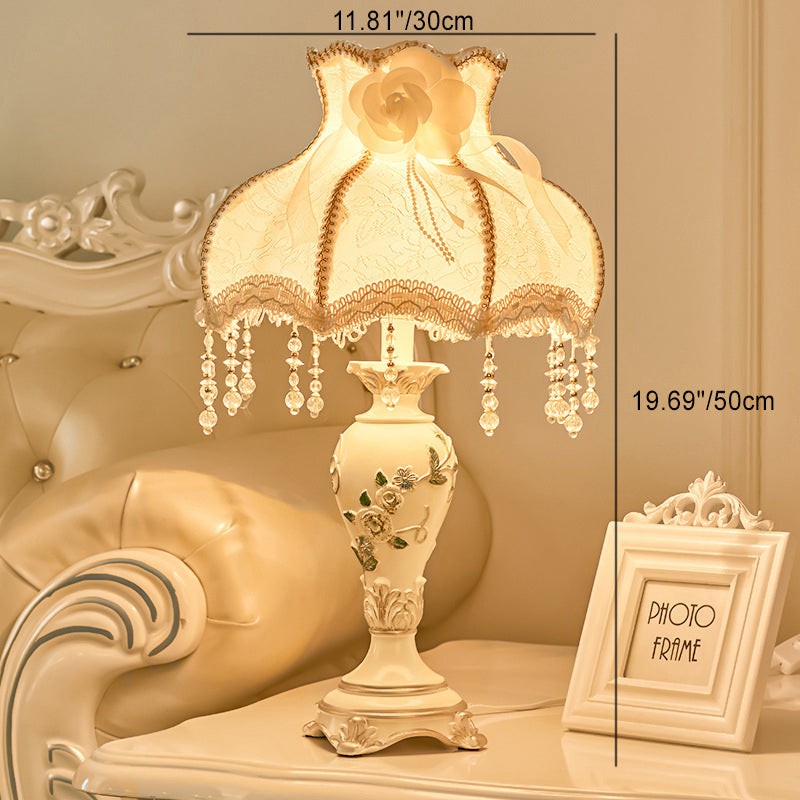 Classic European Vase Base Resin Fabric Table Lamp K717