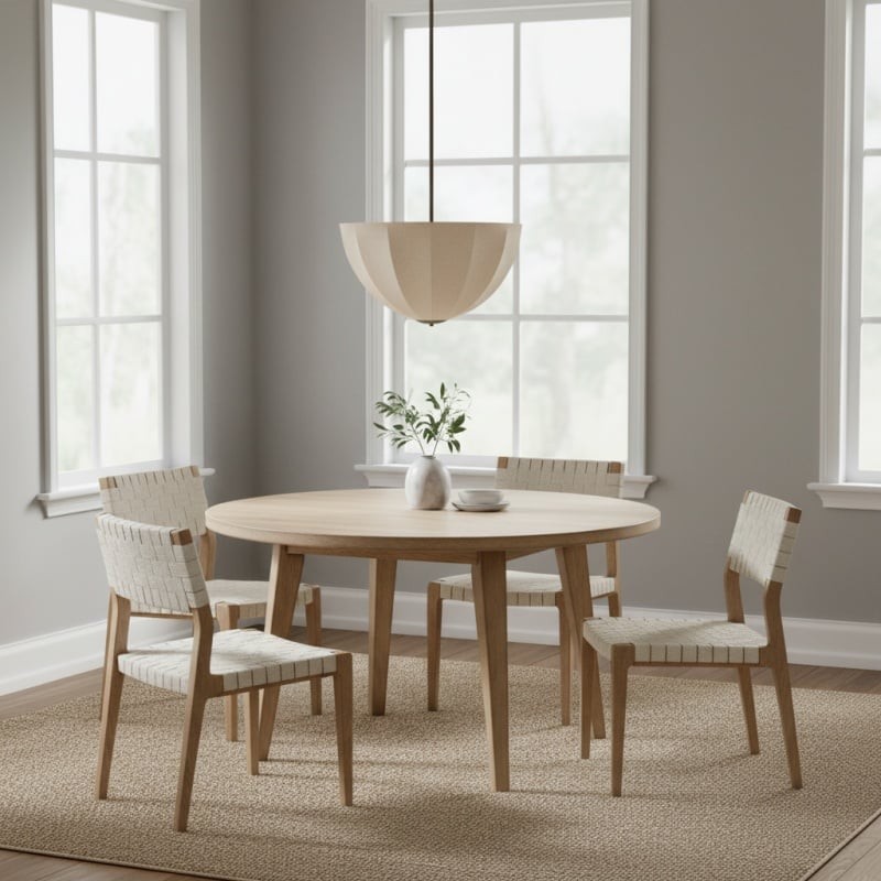 Lumarys Botanical Inspired Linen Flush Mount Light - Soft Pendant Light for Dining Room K1645