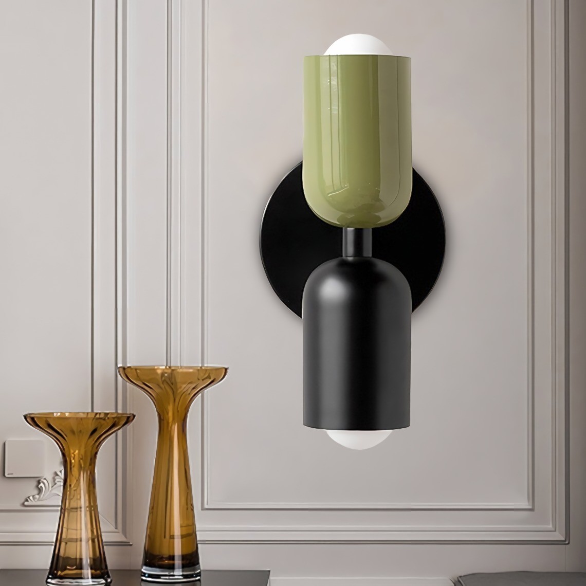 Elegant Up Down Wall Sconce - Bauhaus Double Heads Wall Light for Bedroom and Lounge