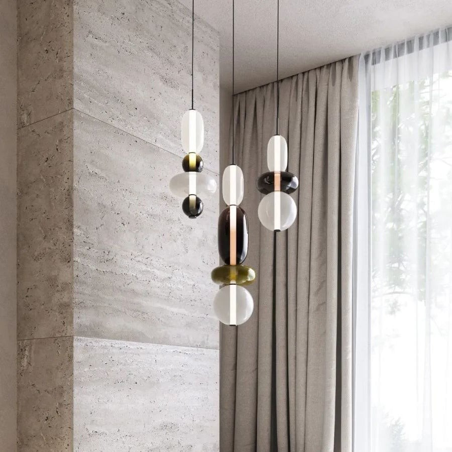 Nordic Art Deco Stained Glass Pendant Light K196