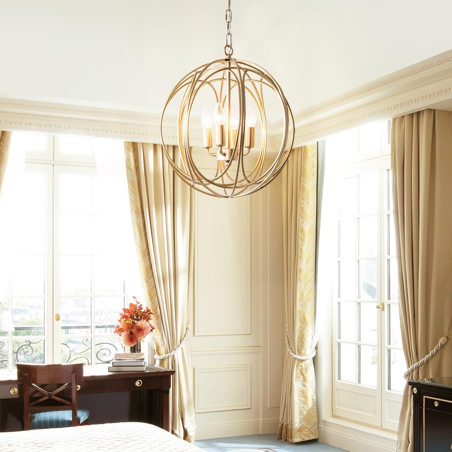 Hollow Metal Line Retro Pendant Light K554