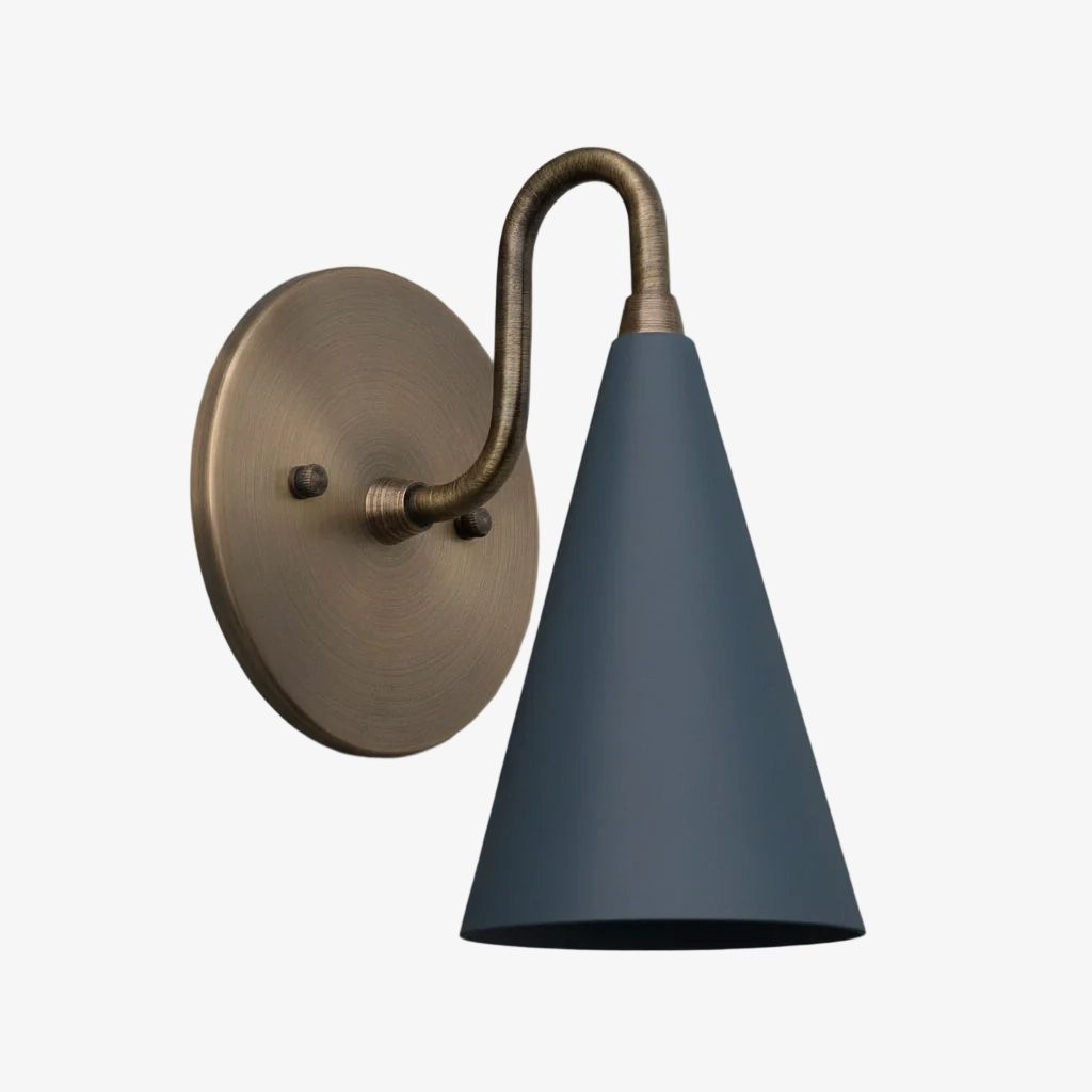 Curva Metal Cone Wall Lamp - Classic Vintage Accent Lighting for Hallway K1736