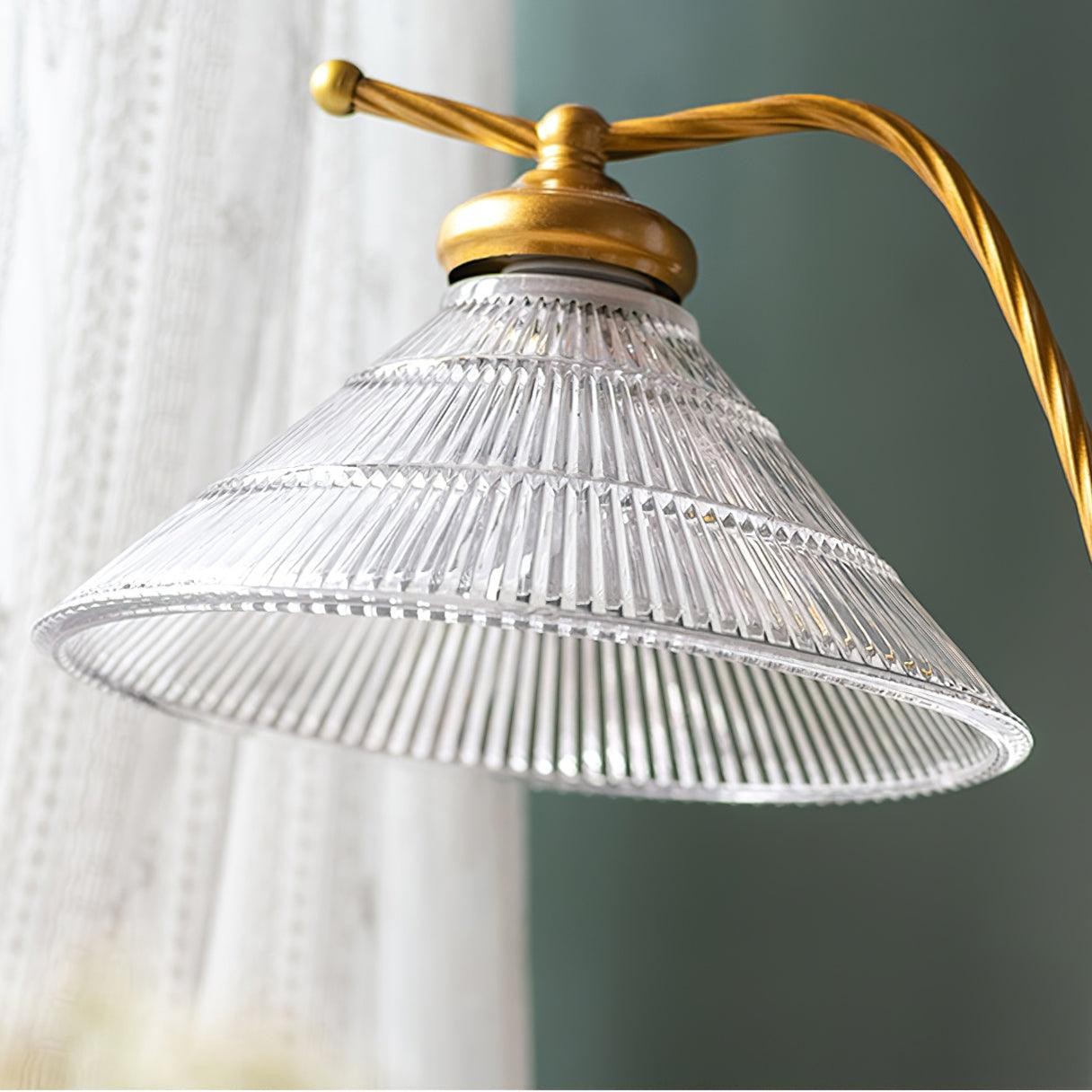 Glass Shade Vintage Reading Lamp K439