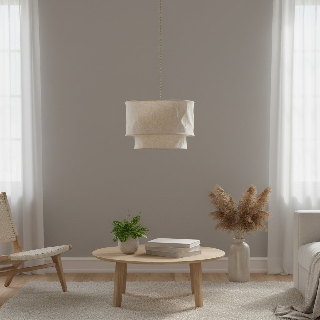 Aeroloom Crumpled Fabric Pendant Lamp - Minimalist Style Lighting for Bedroom and Living K2102