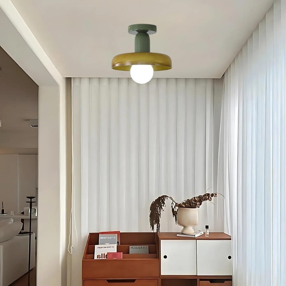 Bauhaus Round Glass Flush Disc Ball Ceiling Light K929
