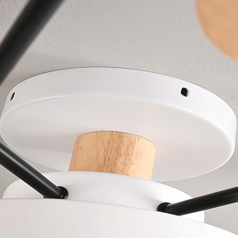 Coloful Branched Round Wooden Ceiling Light K176