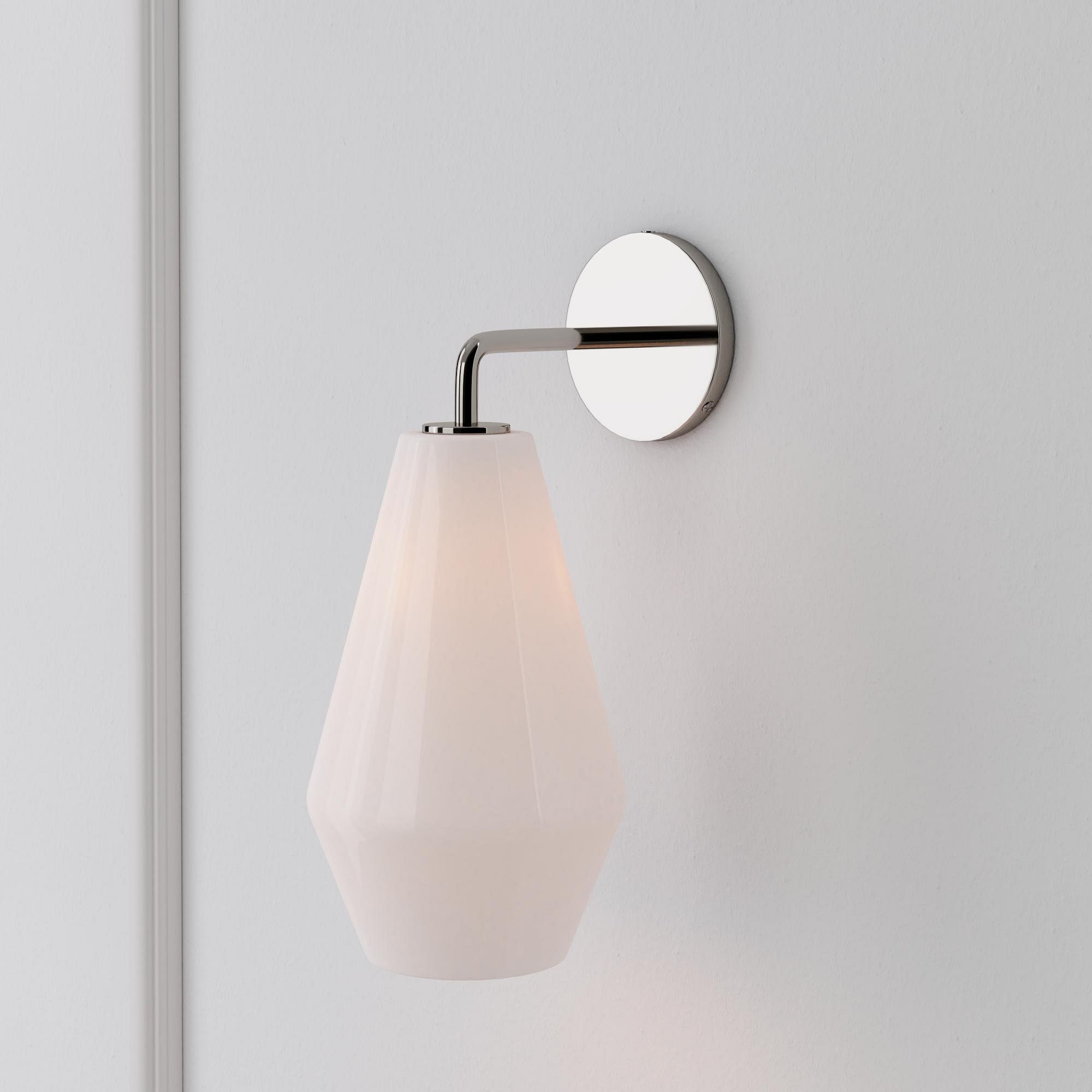 Merin Geometric Glass Wall Sconce - Minimalist Fixture for Bedroom K1402