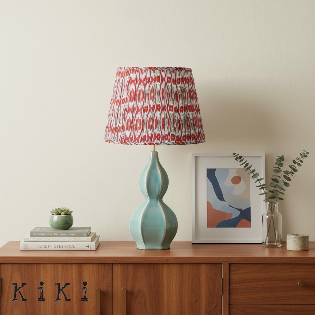 Thalune Coastal Modern Table Lamp with Textured Ceramic Design for Living Spaces K2170