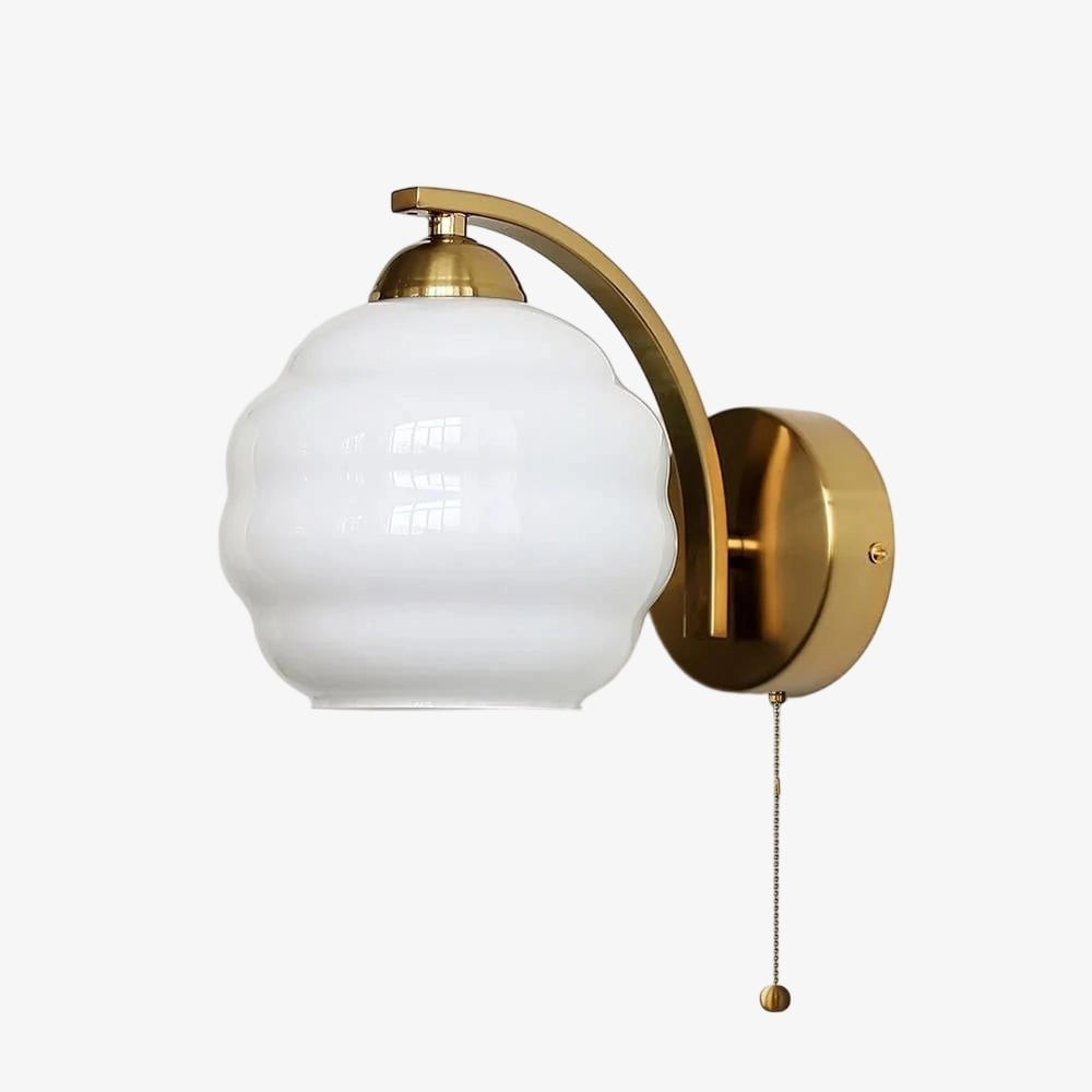 Curvona Bauhaus Milk Glass Wall Sconce - Minimalist Decor Upgrade K1608
