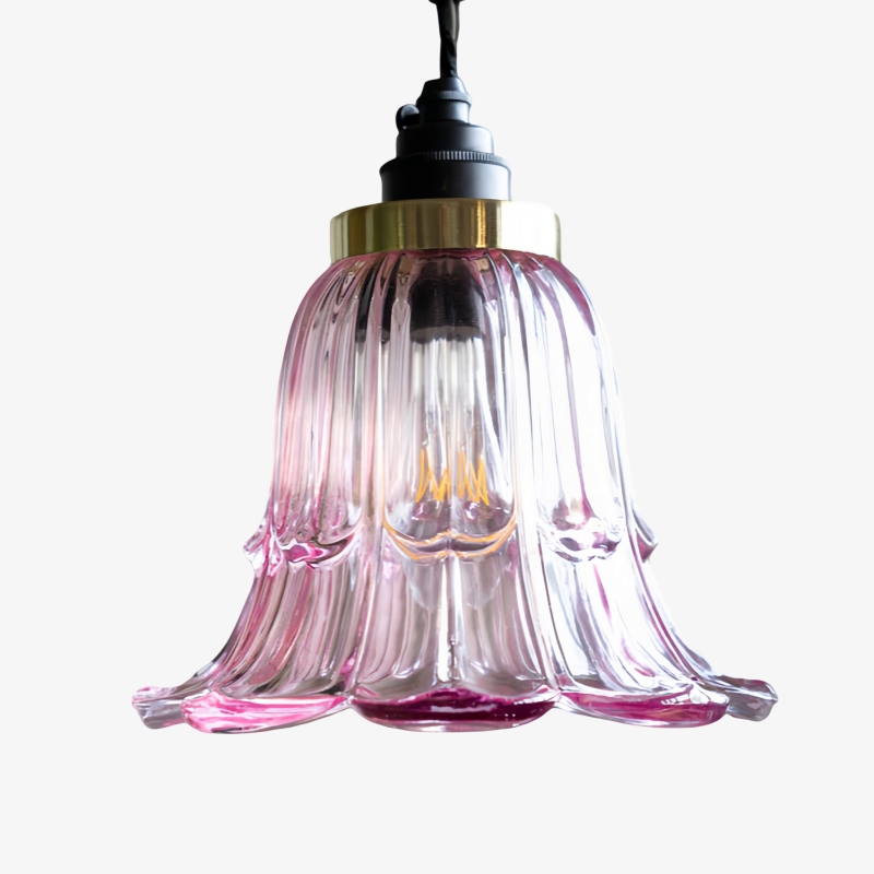 Solmira Classic Glass Pendant Light - Decorative Easy Fit Pendant Lamp for Lounge and Entryway K2322