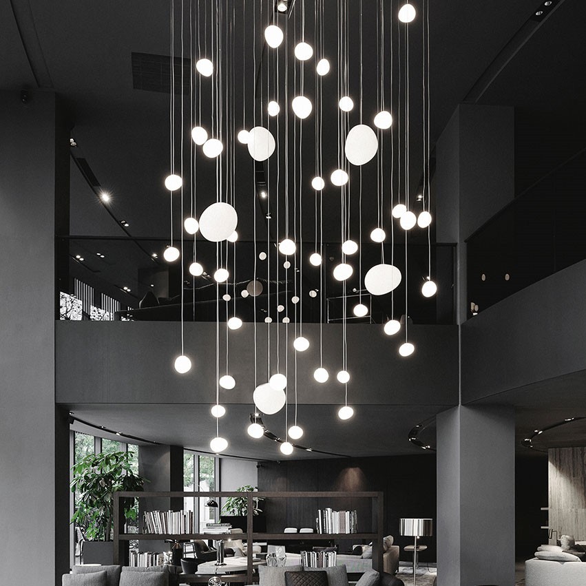 Pebble Shape Pendant Light - Nordic Glass Pendant light for Dining Room K797