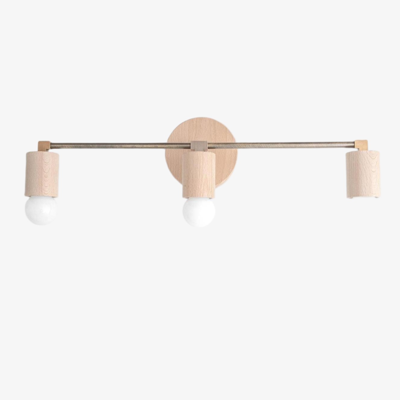 Mobilux Line Wood and Vanity Light - Bohemian Bathroom Lighting Fixture K1490