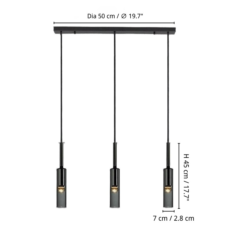 Modern Cylindrical Glass Pendant Light K855