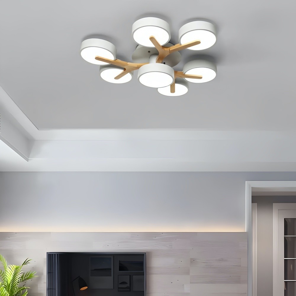 Nordic Semi Flush Branch Led Ceiling Light K939