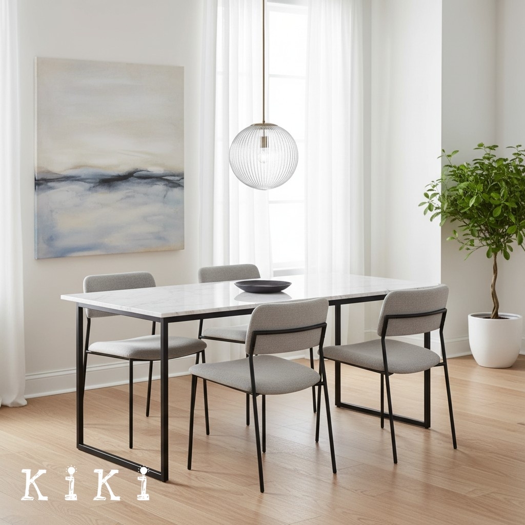 Bravira Textured Glass Pendant Light - Minimalist Modern Lamp for Kitchen Island K1325