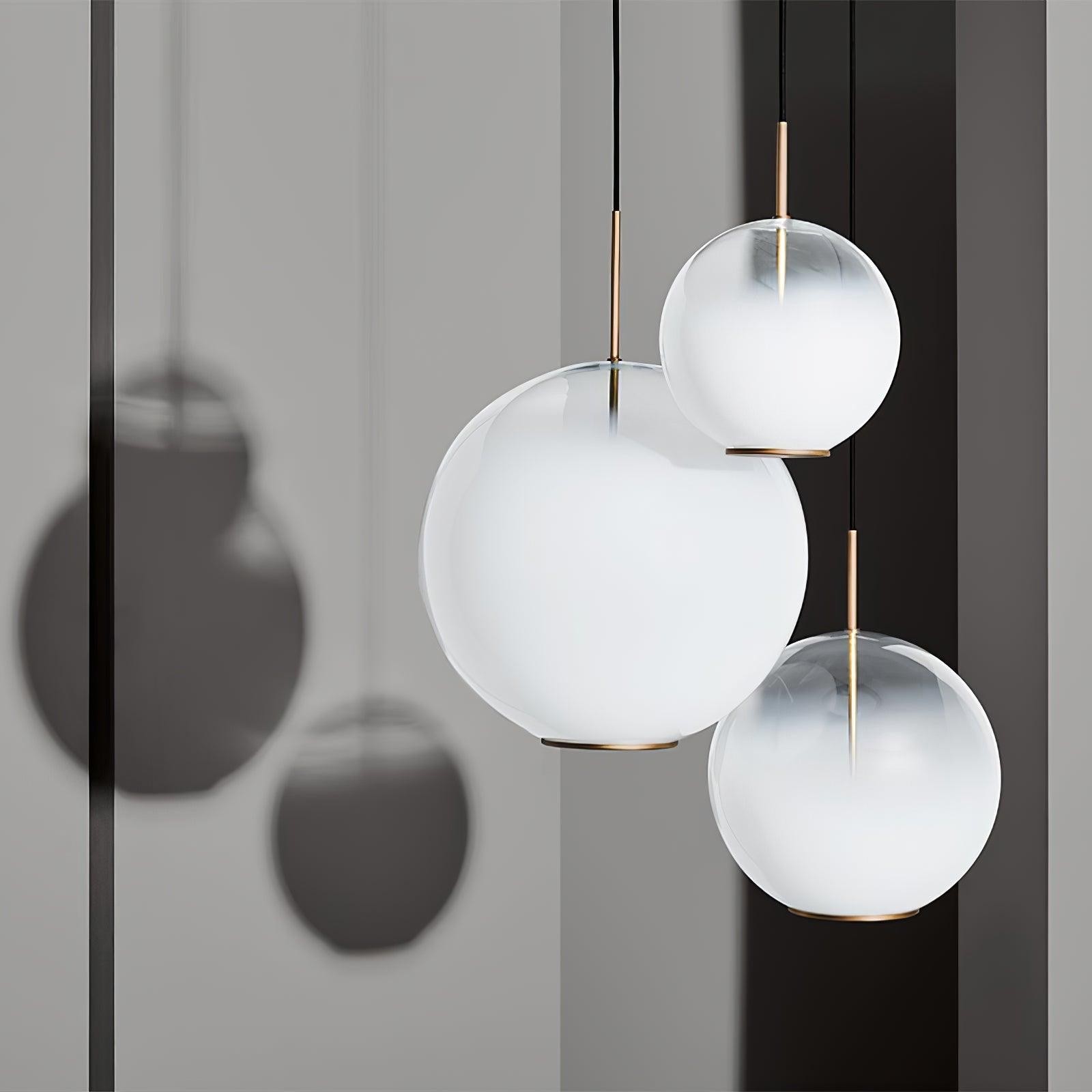 Simple Sphere Drop Gradient Glass Pendant Light K702