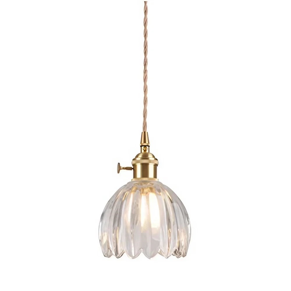 Vintage Glass Flower Pendant Light K18