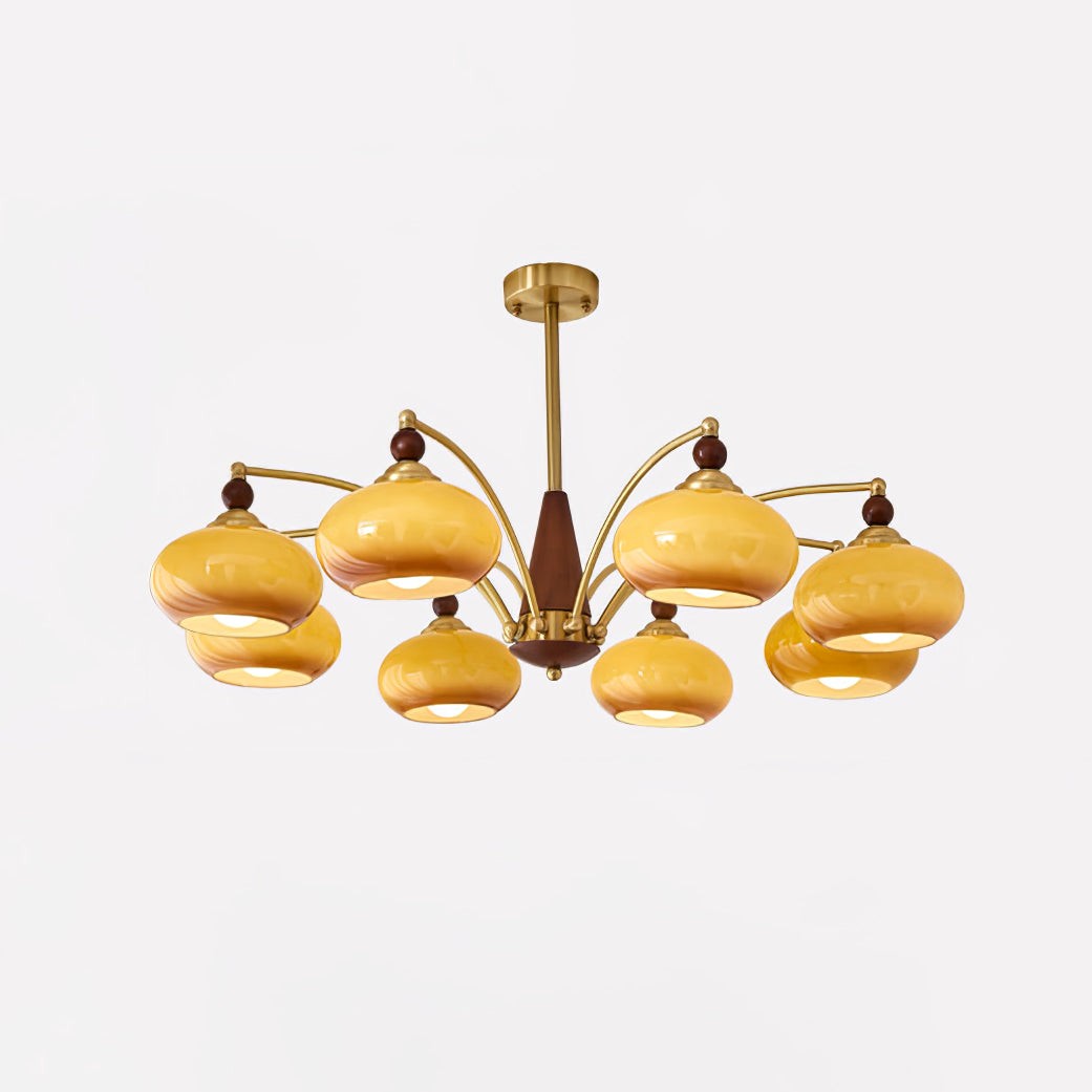 Vintage Multihead Persimmon Chandelier K623