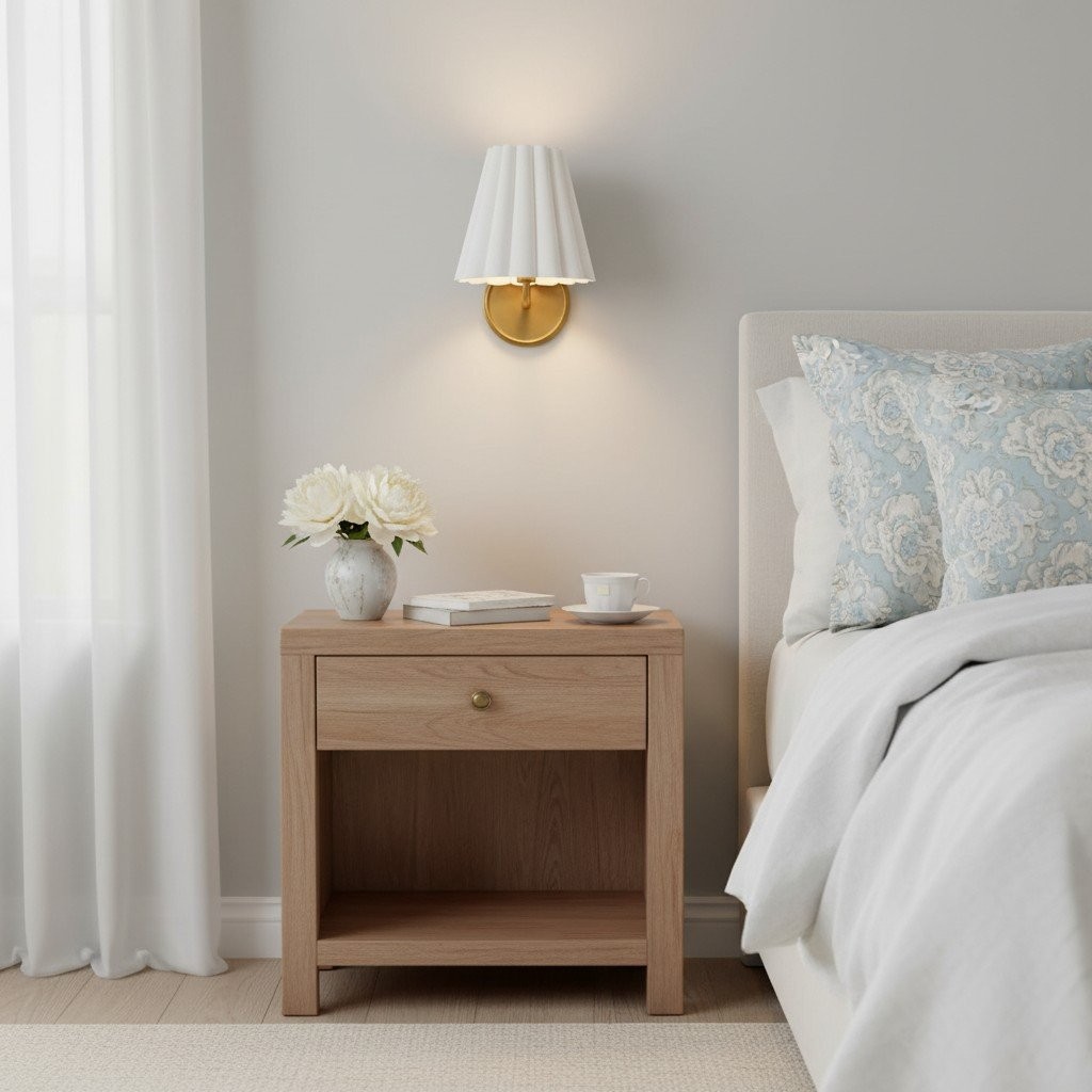 Ruffmeto Modern Pleated Wall Sconce - Decorative Lighting for Interior Spaces K2051