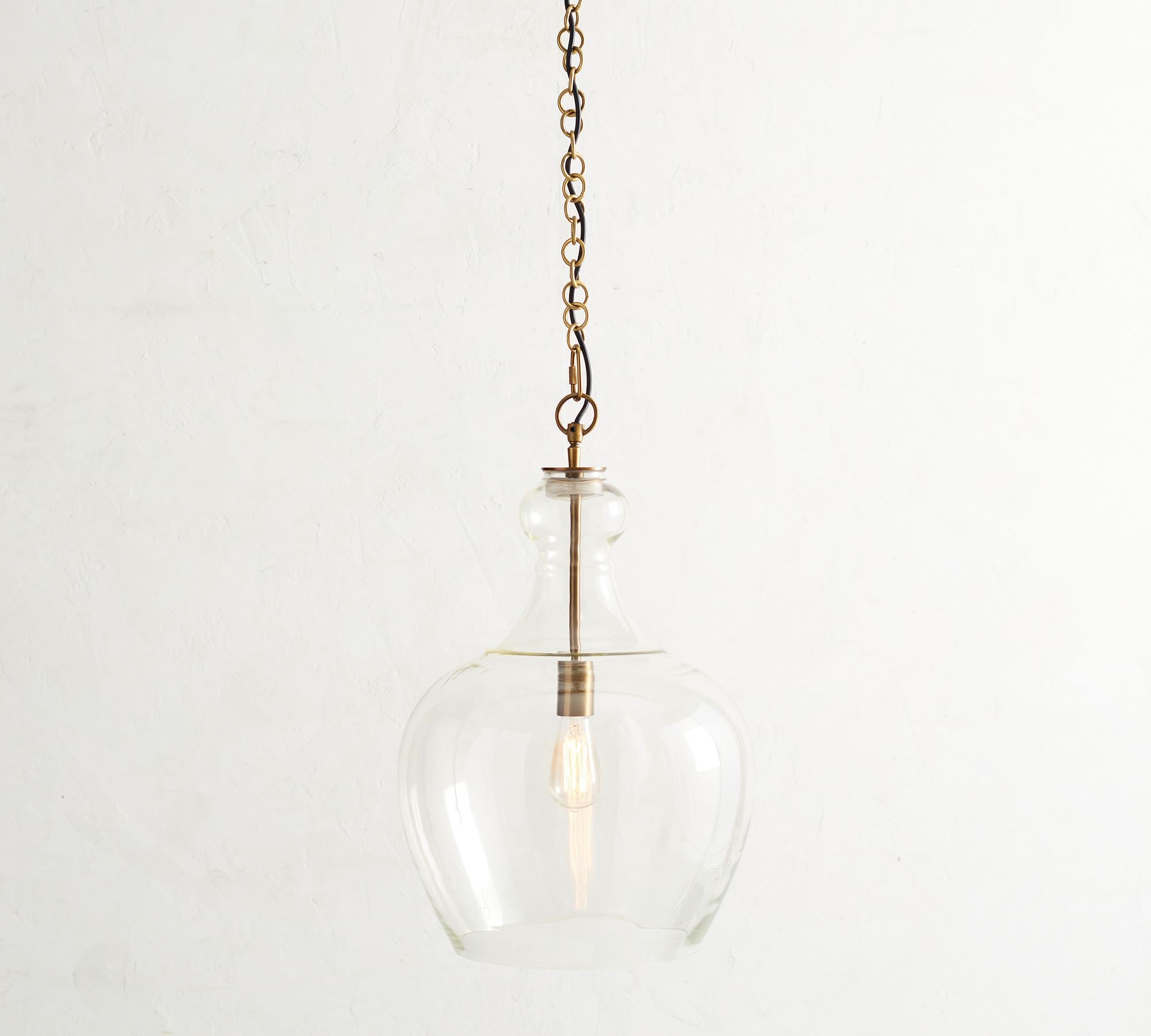 Lawson Glass Pendant Light - Recycled & Milk Glass with Bronze Accent K1342